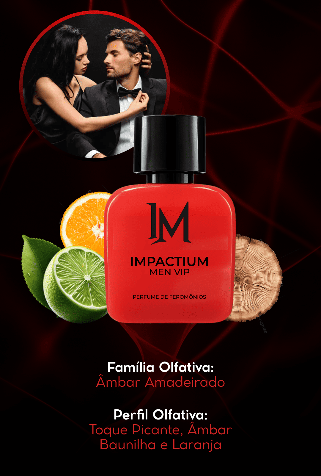 COMPRE 1 E LEVE 2 - Perfume Impactium Men Vip + Black - Perfume de Feromônios - 50ml Cada