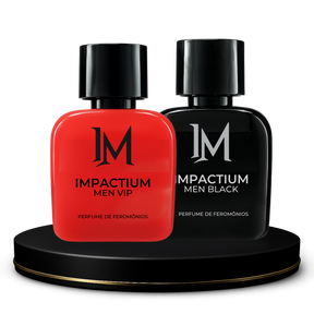 COMPRE 1 E LEVE 2 - Perfume Impactium Men Vip + Black - Perfume de Feromônios - 50ml Cada