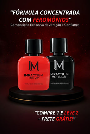 COMPRE 1 E LEVE 2 - Perfume Impactium Men Vip + Black - Perfume de Feromônios - 50ml Cada